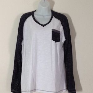 Broken Threads Black & White Long Sleeve T-Shirt